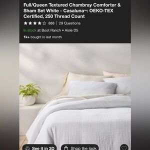 Casaluna textured White Bedding Set